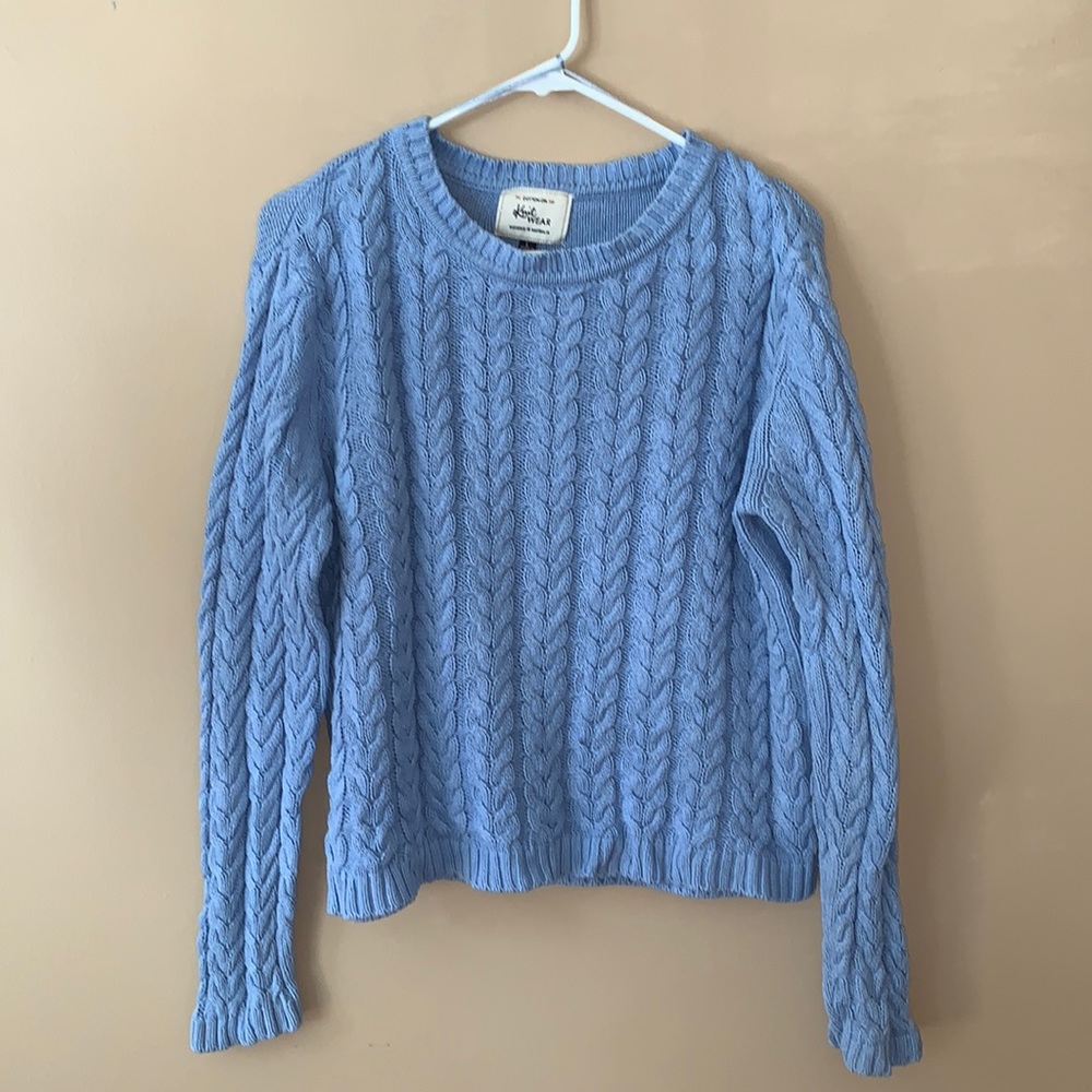 Large Blue Knit Sweater Cotton On